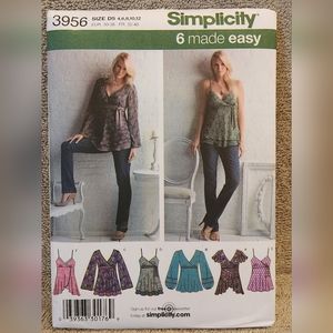 Simplicity Tops Pattern, NWT, Pattern size Misses 4-12